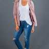 Luxe Life Lightweight Jacket in Blush Image - 1