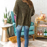 The Bombshell Chenille Cardigan in Olive Image - 1