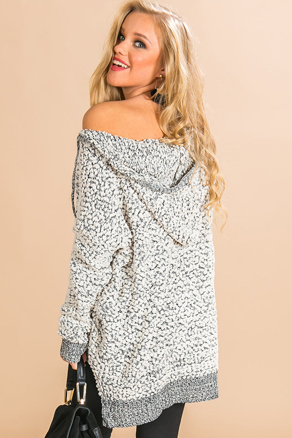 Warm Fuzzy Feelin' Two Tone Sweater in Black Image - 4