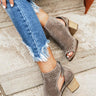 Roadtrip With Me Peep Toe Bootie In Taupe Image - 1