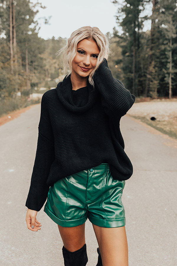 Oh So Cozy Tunic Sweater in Black
