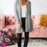 Crisp Autumn Breeze Cardigan in Grey Image - 1