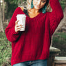Eye Candy Tunic Sweater in Red Image - 1