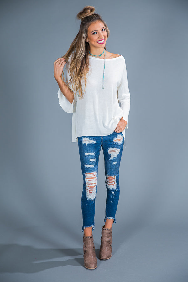 Bonfire Party Shift Top in Ivory Image - 1
