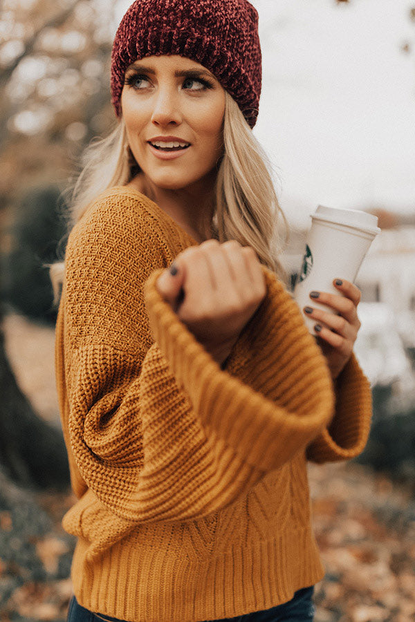 Weekend In Lake Tahoe Sweater in Mustard