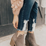 The Stella Perforated Bootie in Charcoal Image - 1