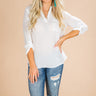 Uptown Vibes Shift Top in White Image - 1