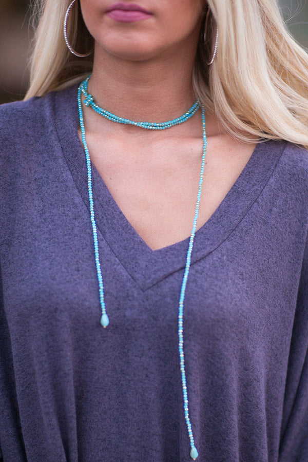 Diamonds In The Sky Choker In Turquoise Image - 1