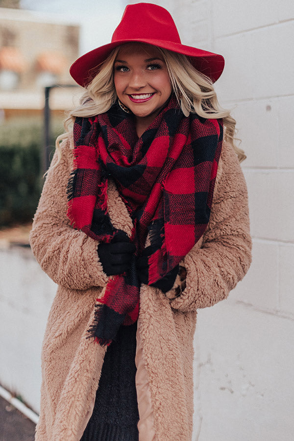 Aspen Cuddles Buffalo Check Blanket Scarf