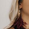 Champagne Please Feather Earrings in Merlot Image - 1