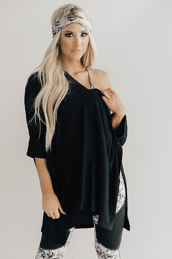 Sonoma Snuggles Tunic in Black Image - 1