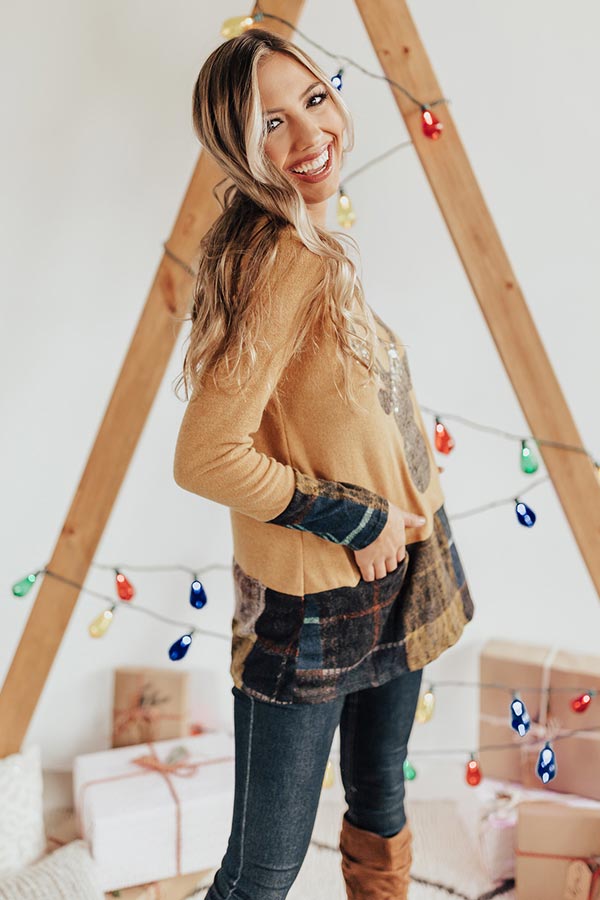 The Blitzen Tunic Sweater in Mustard Image - 1