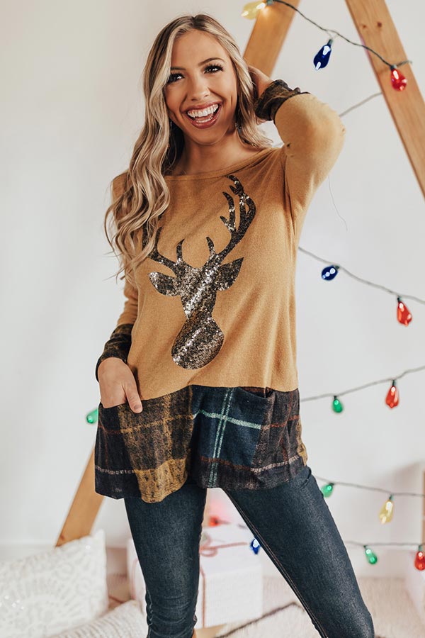 The Blitzen Tunic Sweater in Mustard Image - 2