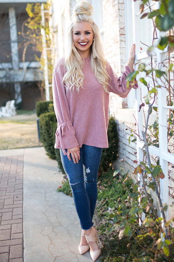 Cocoa On The Slopes Sweater in Blush Image - 1