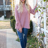 Cocoa On The Slopes Sweater in Blush Image - 1