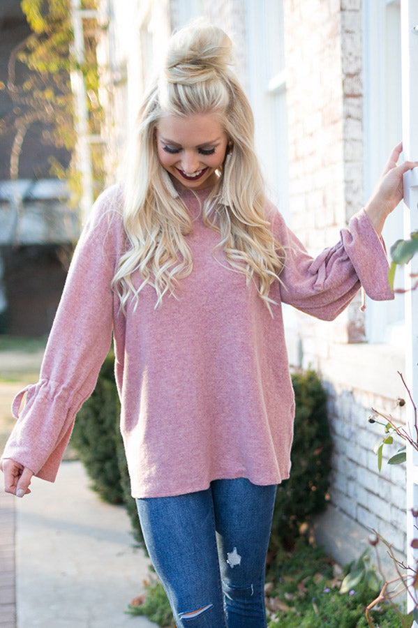 Cocoa On The Slopes Sweater in Blush Image - 2