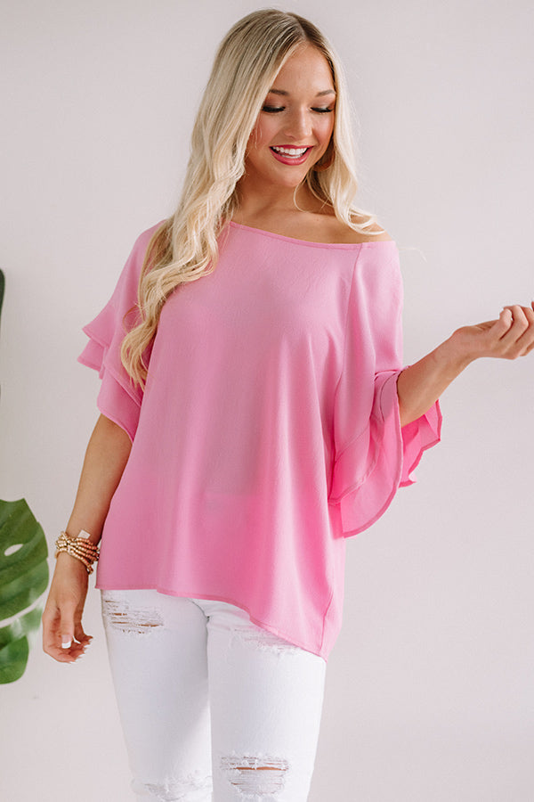 Parisian Vacation Shift Top in Pink