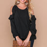 First Class To Paris Shift Top in Black Image - 1