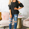Italian Vacation Shift Top in Black Image - 1