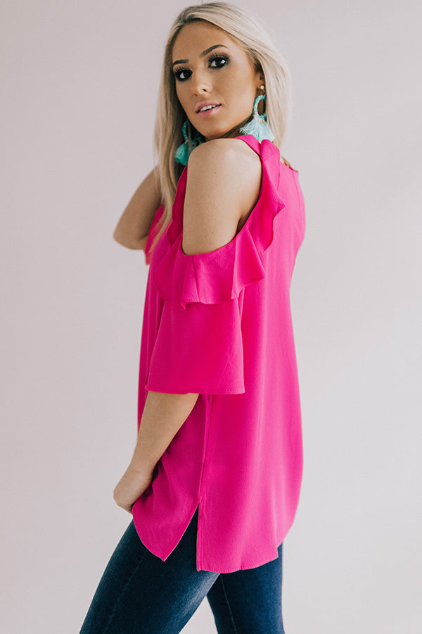 Italian Vacation Shift Top in Hot Pink Image - 4