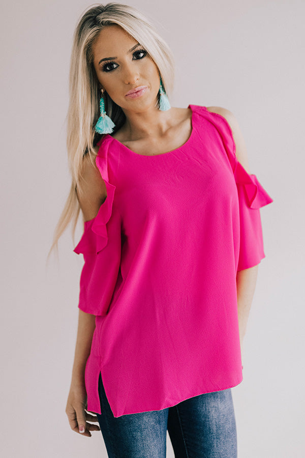 Italian Vacation Shift Top in Hot Pink