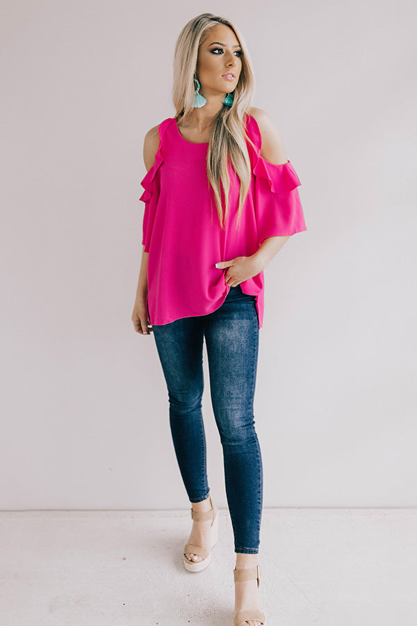 Italian Vacation Shift Top in Hot Pink Image - 2