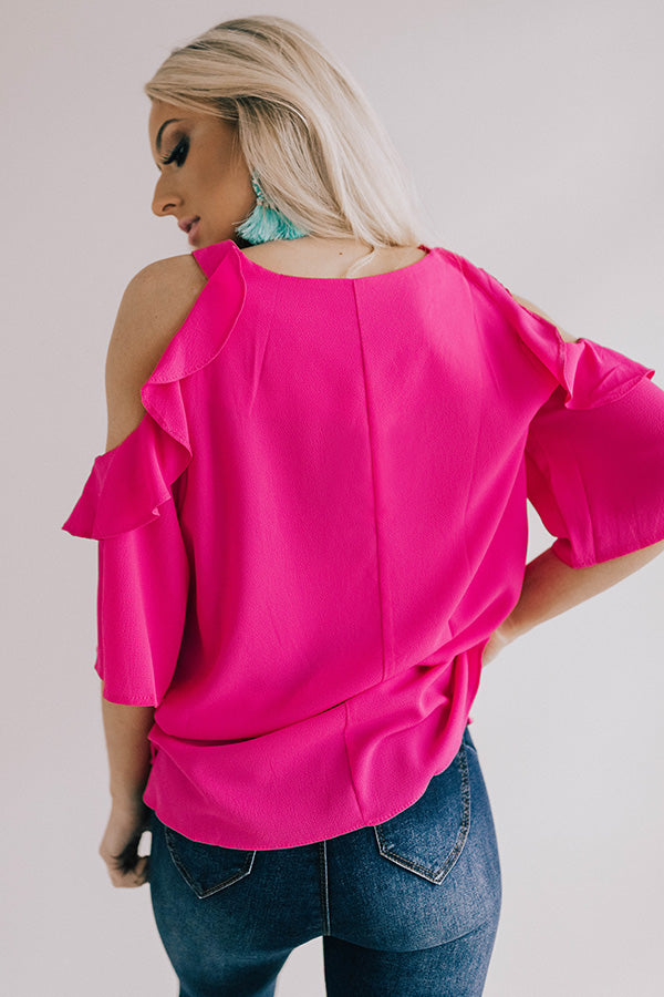 Italian Vacation Shift Top in Hot Pink Image - 5