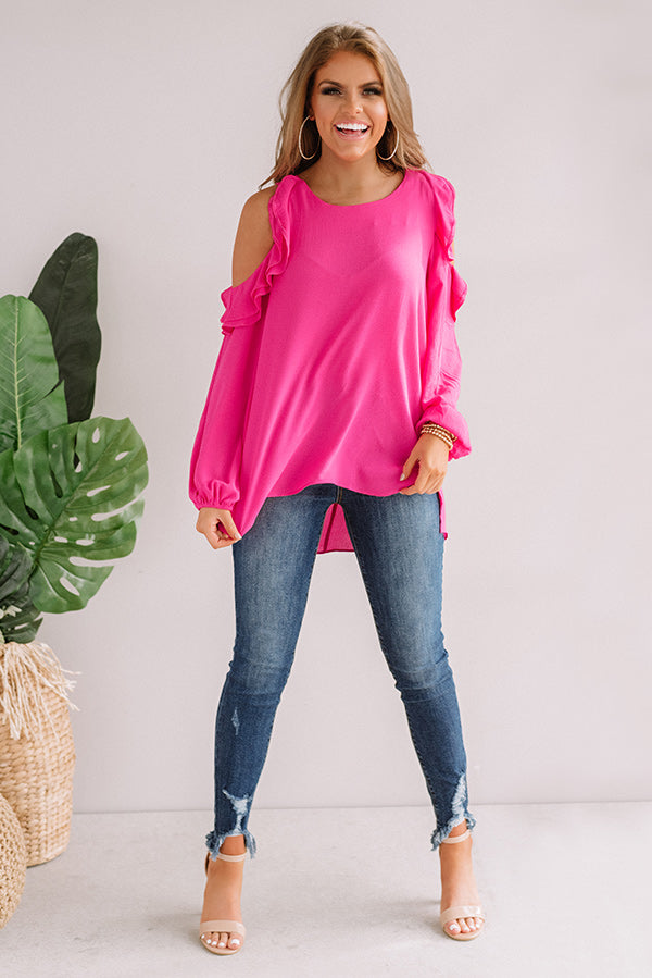 First Class To Paris Shift Top in Hot Pink Image - 1