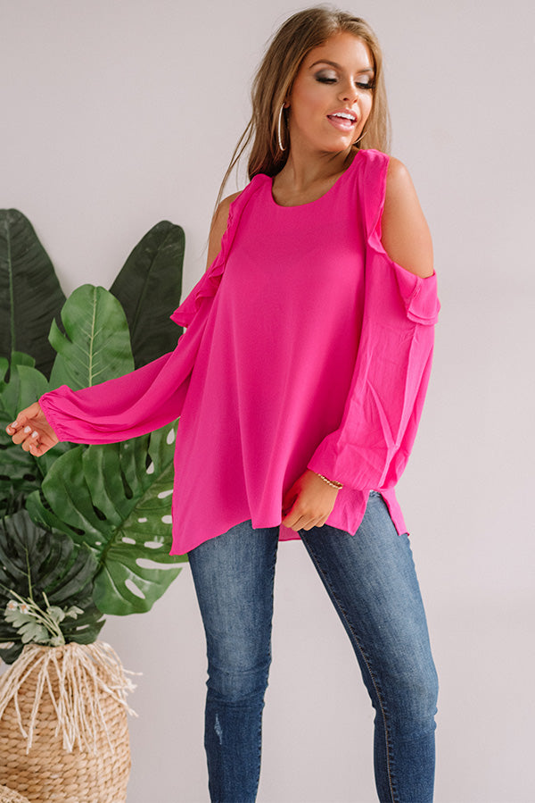 First Class To Paris Shift Top in Hot Pink Image - 2
