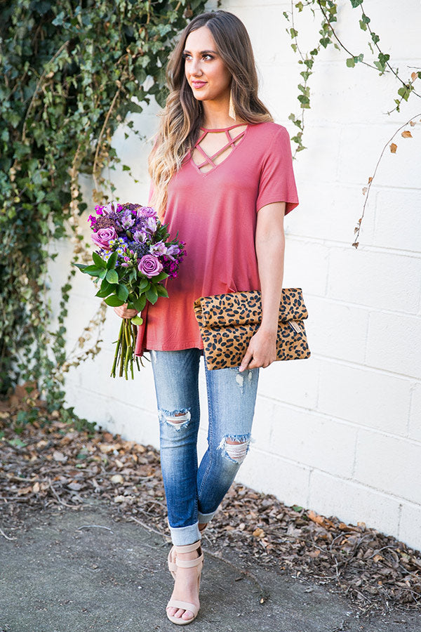 Hidden Talent Shift Tee in Rose Image - 1