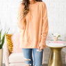 Latte Run Plush Shift Sweater in Apricot Image - 1