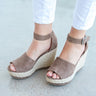 Mediterranean Romance Wedge In Taupe Image - 1