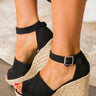 Mediterranean Romance Wedge In Black Image - 1
