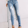 KanCan Malibu Distressed Midrise Skinny In Medium Wash Image - 1