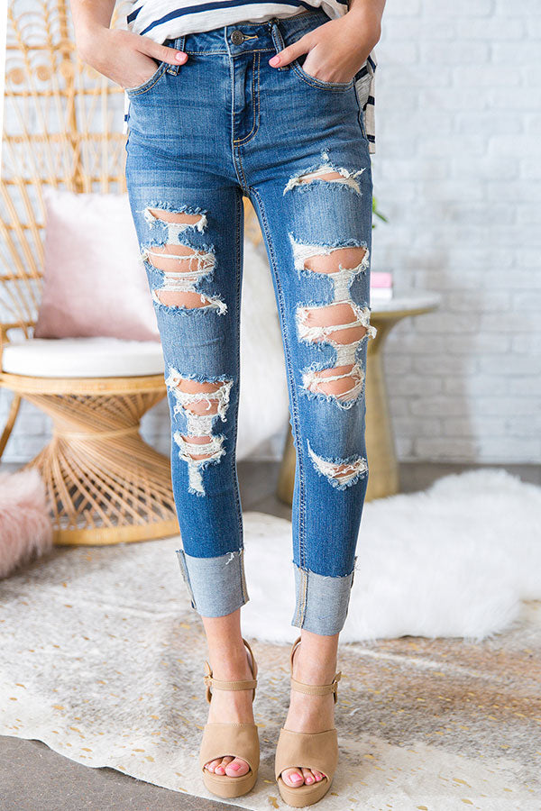 The Harper High Waist Distressed Skinny