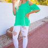 Italian Vacation Shift Top in Mint Image - 1