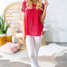 Call Me Beautiful Embroidered Top in Rose Image - 1