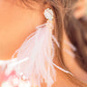 Weekend Queen Feather Earrings In Peach Image - 1