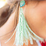 Weekend Queen Feather Earrings In Mint Image - 1