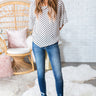 Oh So Swept Away Polka Dot Shift Top Image - 1