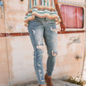 Laguna Beach Midrise Distressed Skinny in Light Wash Image - 1
