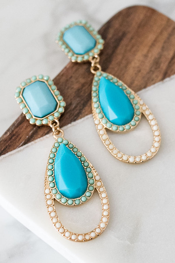 Poolside Pretty Earrings in Electric Blue
