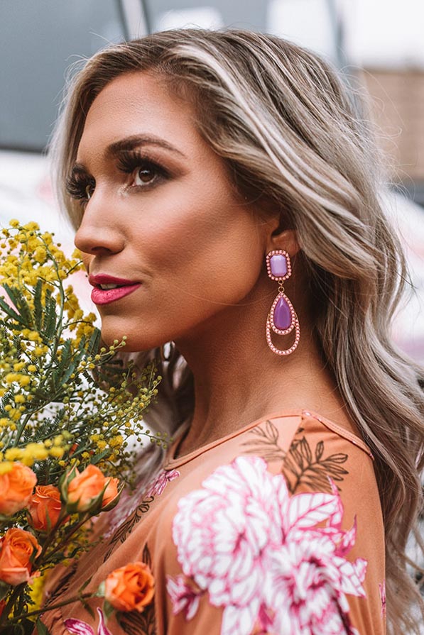 Poolside Pretty Earrings in Purple