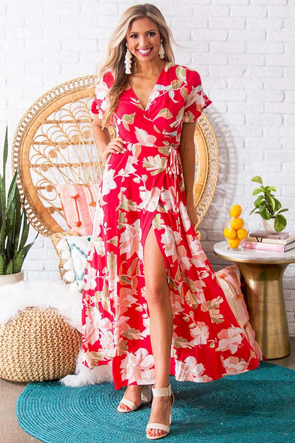 Bahama Sunset Wrap Maxi Image - 1