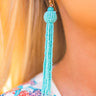 Pretty In Paradise Tassel Earrings In Turquoise Image - 1
