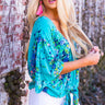 Cocktail Hour Shift Top In Turquoise Image - 1