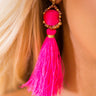 Havana Nights Hottie Tassel Earrings In Hot Pink Image - 1