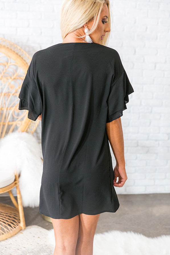 Stealing Kisses Shift Dress in Black Image - 3