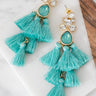 Lovely Lagoon Tassel Earrings In Ocean Wave Image - 1
