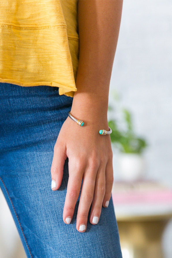 Southern Charm Cuff Bracelet in Ocean Wave